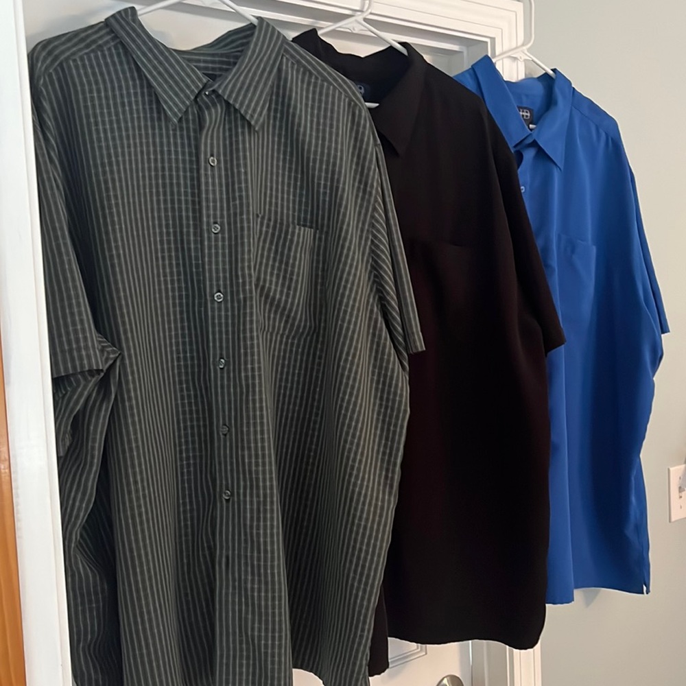 Men’s Harbor Bay, button-up, short-sleeve dress shirts 3XL